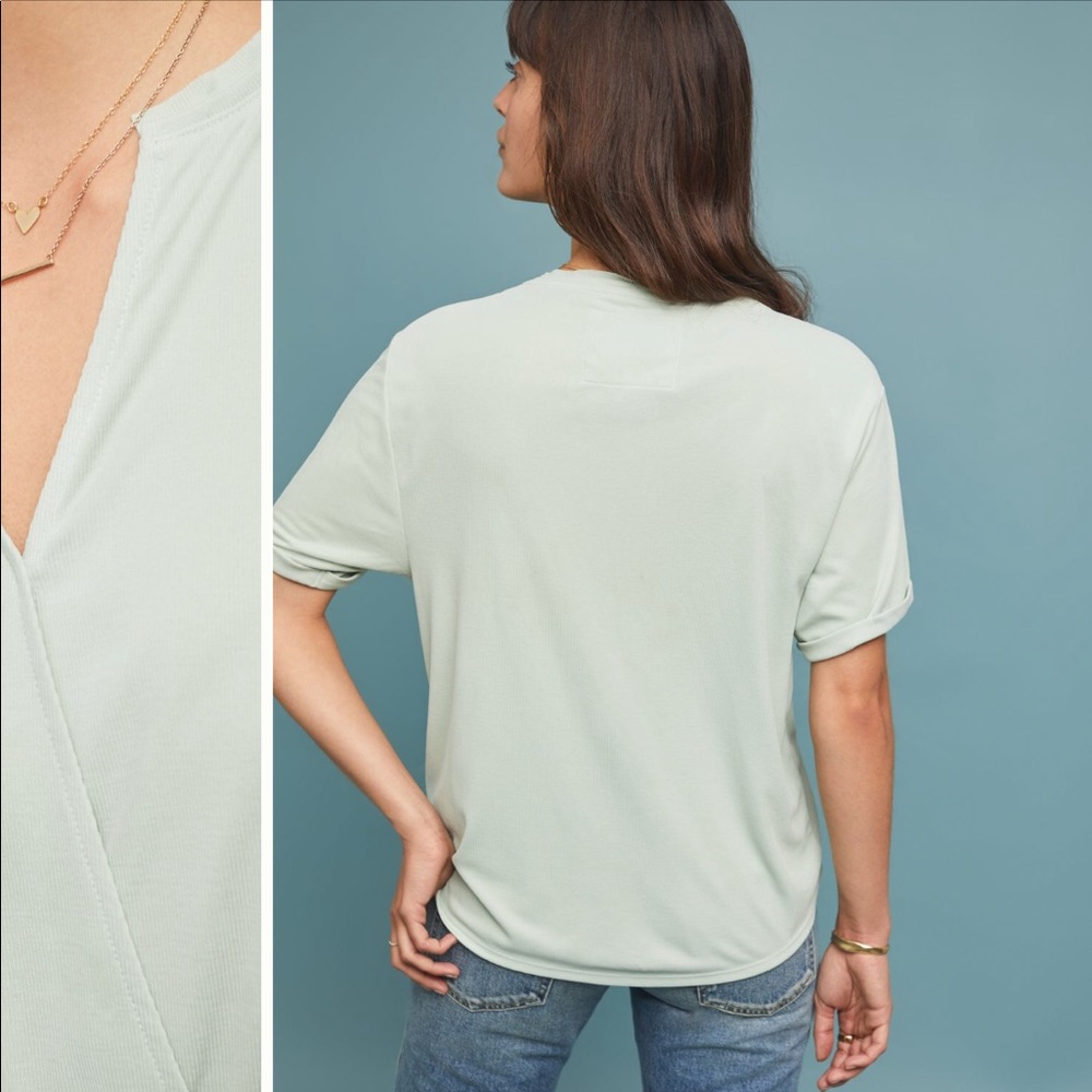 ✨🆕 Anthropologie Saturday/Sunday Amy Surplice Top - Picture 3 of 5